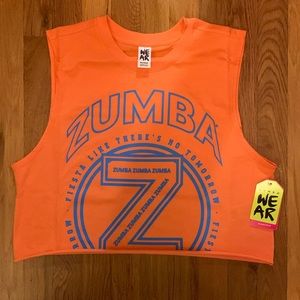 Zumba Wear - Fiesta Crop Tank - Fresh Pressed OJ - Size Marvelous (M) -Brand New